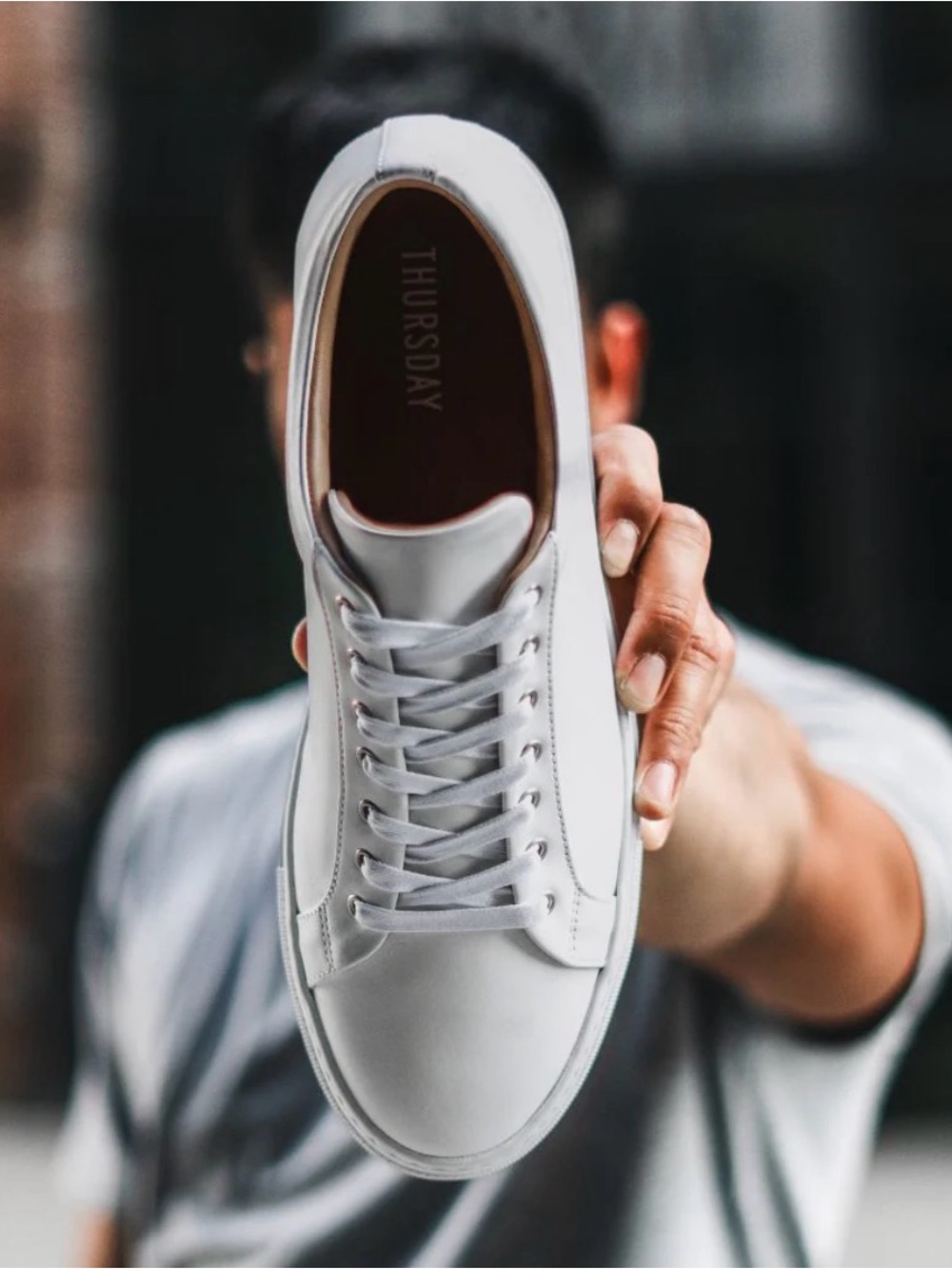 Thursday Premiere low top white leather lace up sneakers men’s shoes 10.5 - Picture 4 of 14
